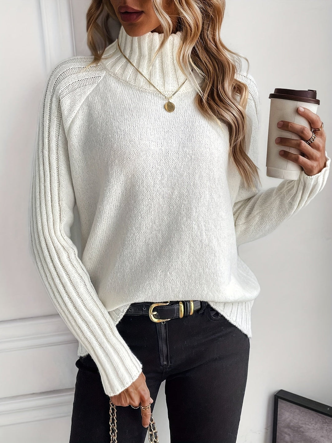 Olivia™ Ribbed Turtleneck Sweater