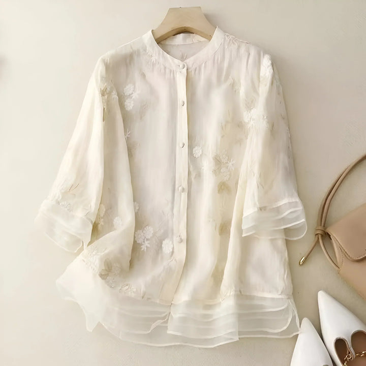 Florence | Embroidered Bloom Blouse