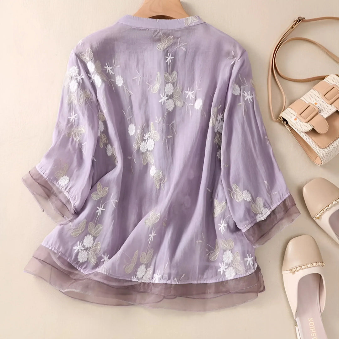 Florence | Embroidered Bloom Blouse