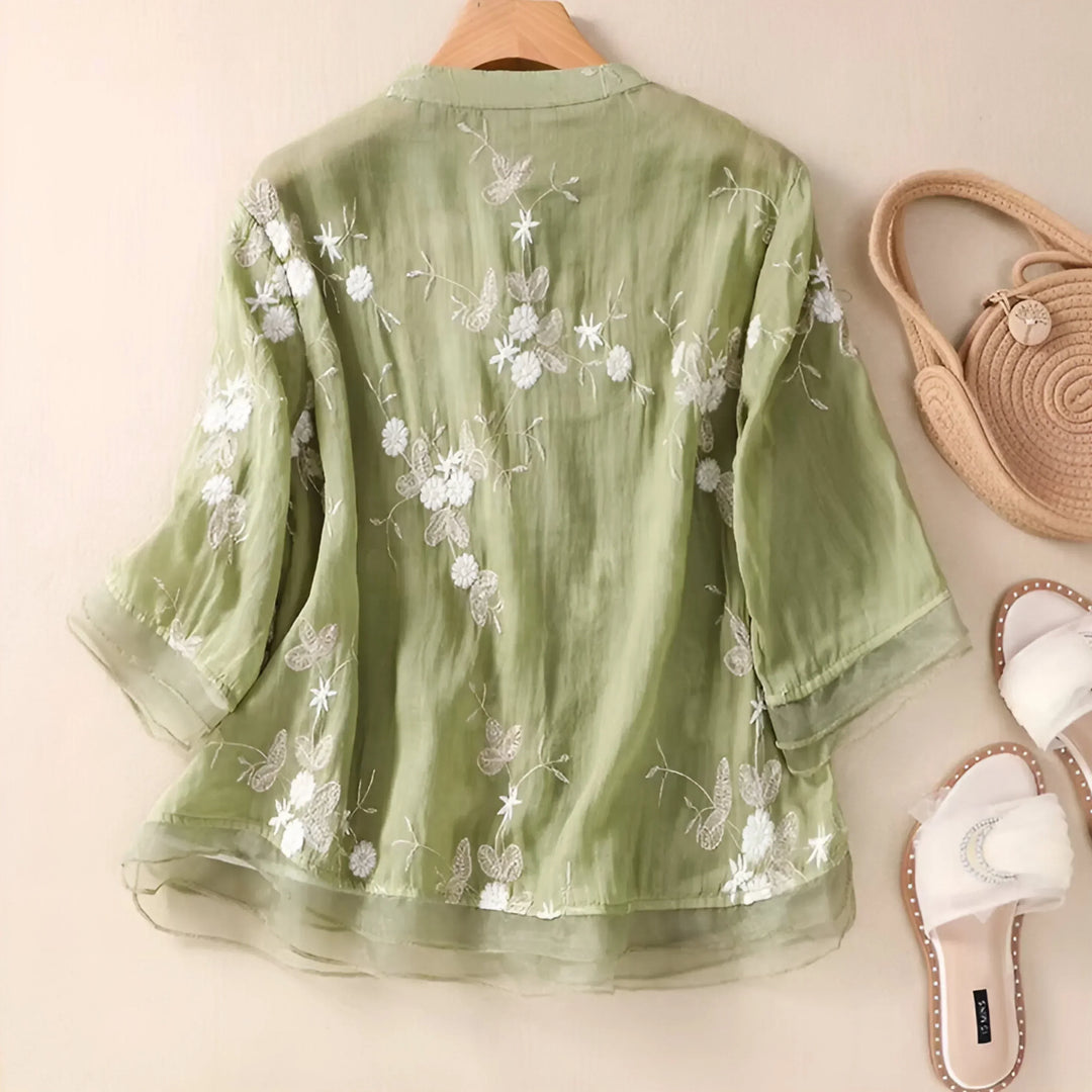 Florence | Embroidered Bloom Blouse