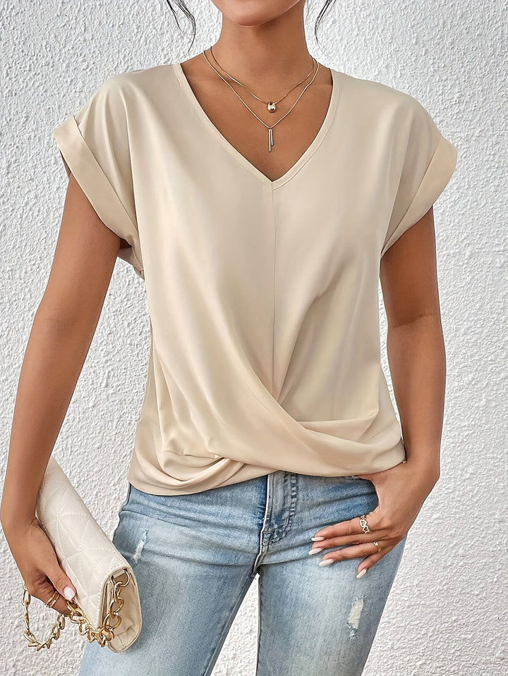 Valeria | Elegant V-neck Shirt