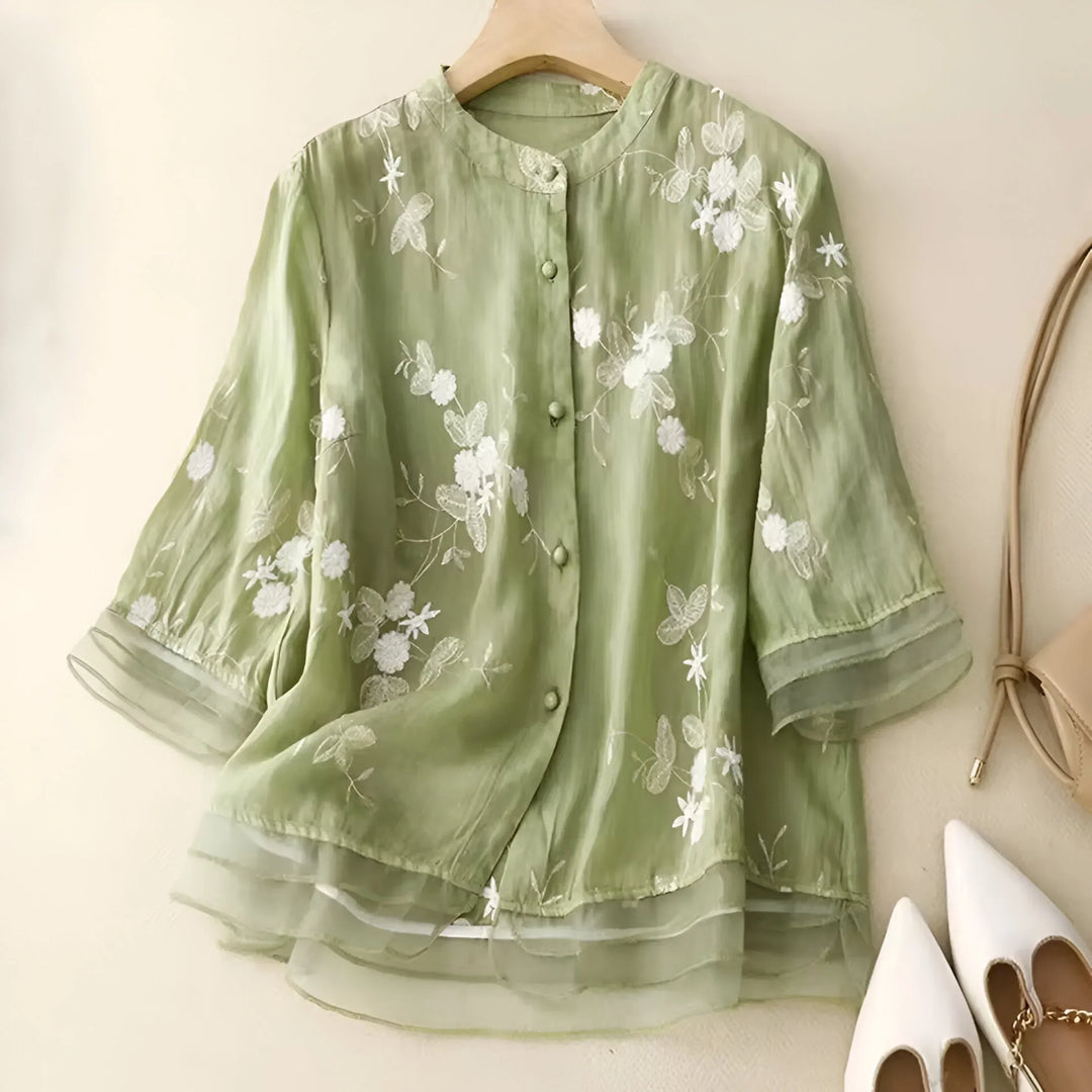 Florence | Embroidered Bloom Blouse