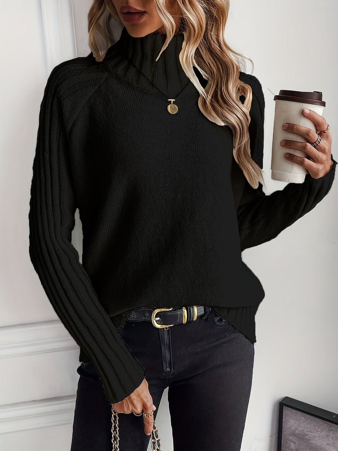 Olivia™ Ribbed Turtleneck Sweater