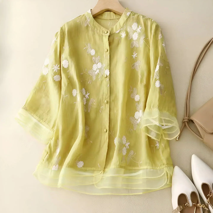 Florence | Embroidered Bloom Blouse