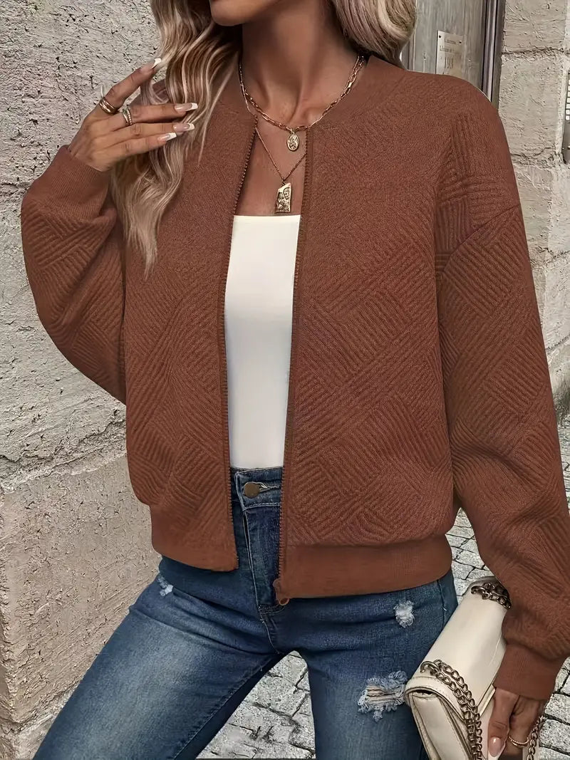 Laurie | Textured Zip Jacket