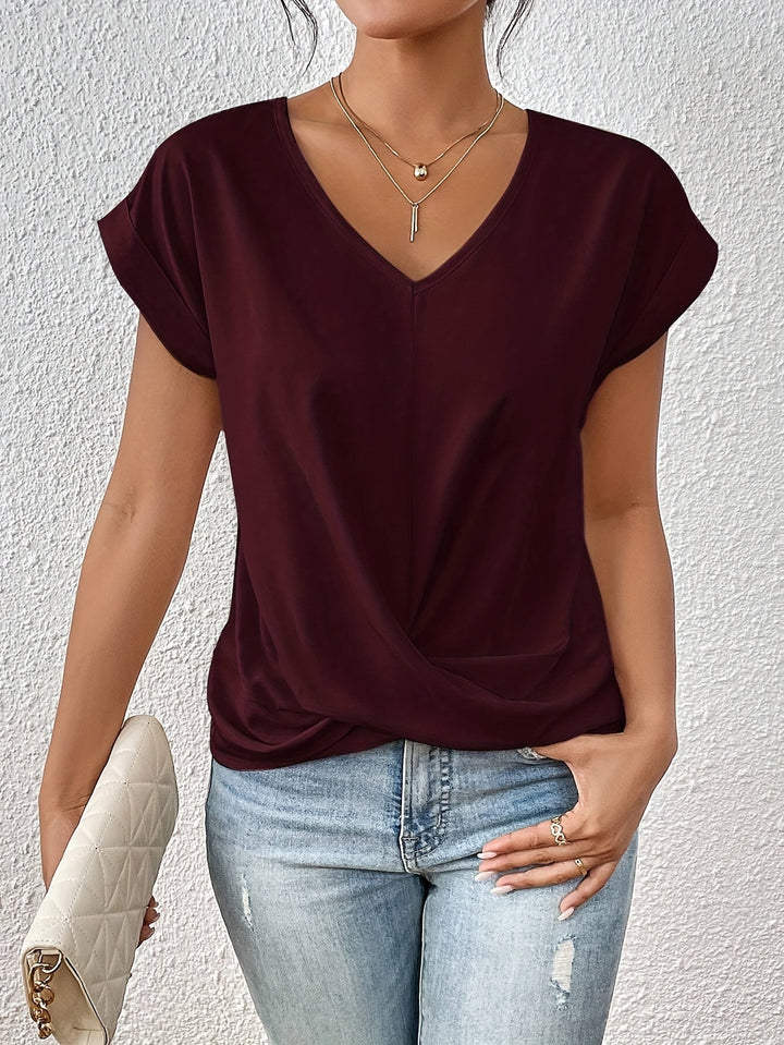Valeria | Elegant V-neck Shirt