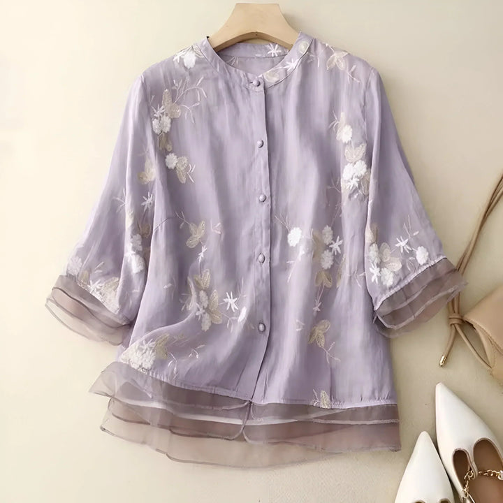 Florence | Embroidered Bloom Blouse