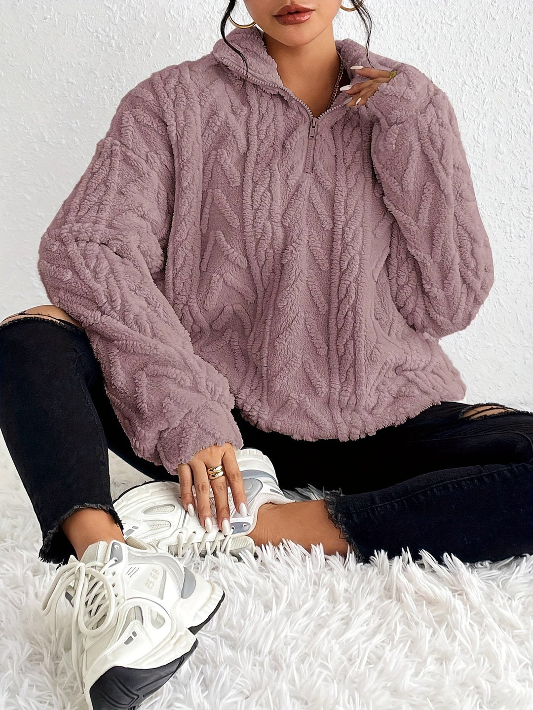 Zoe™ Quarter-Zip Sweater