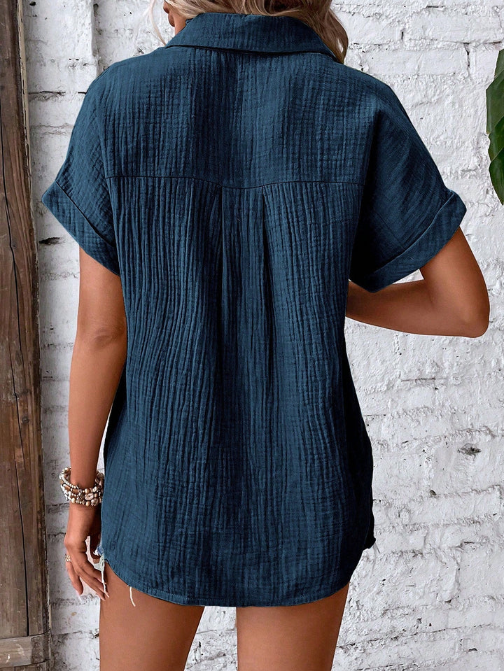Hailey | Textured Button-Up Shirt