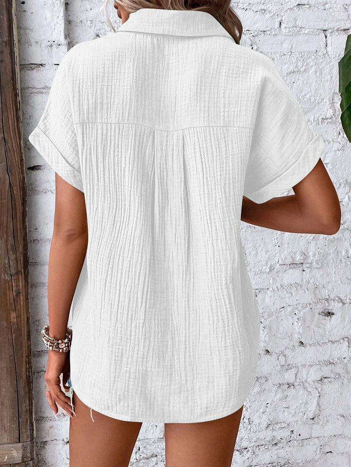 Hailey | Textured Button-Up Shirt