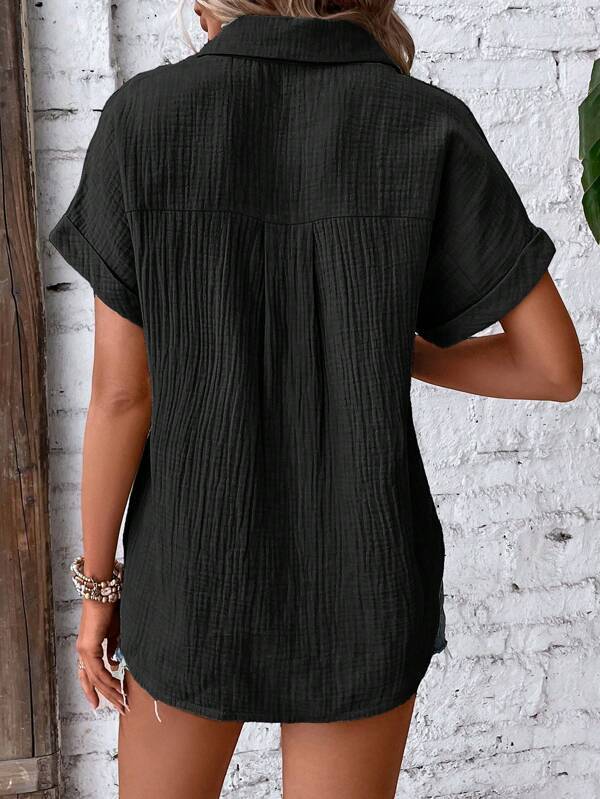 Hailey | Textured Button-Up Shirt