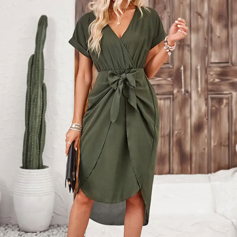 Juliette | Wrap-Tie Midi Dress