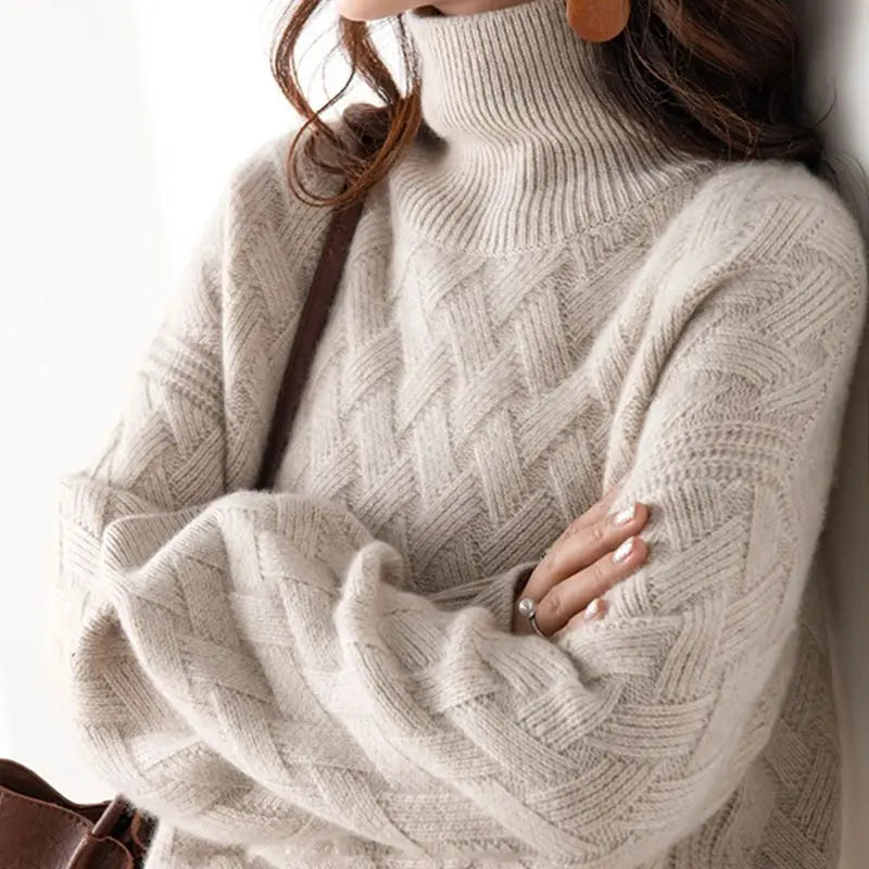 Iris™ Cable-Knit Turtleneck