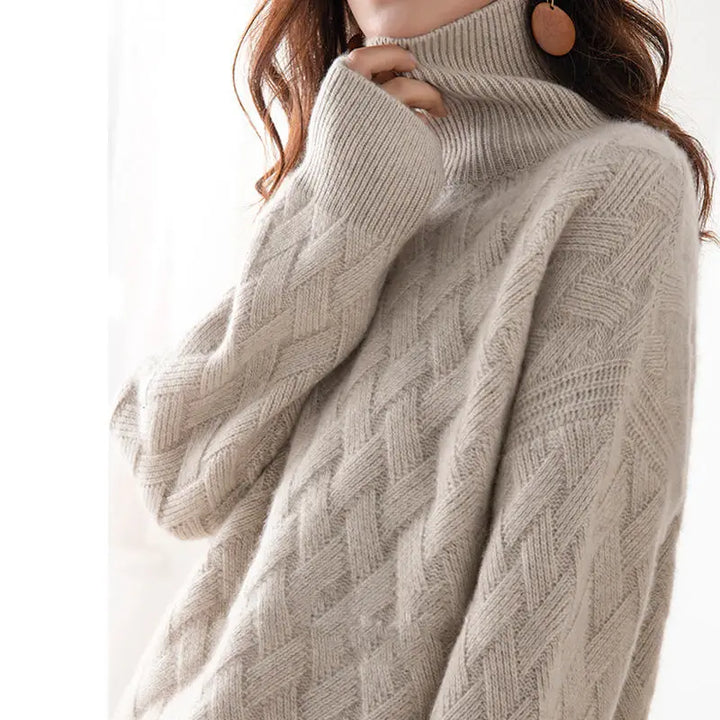 Iris™ Cable-Knit Turtleneck