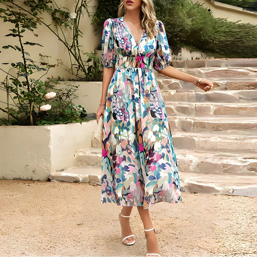 Jasmine | Floral Midi Dress