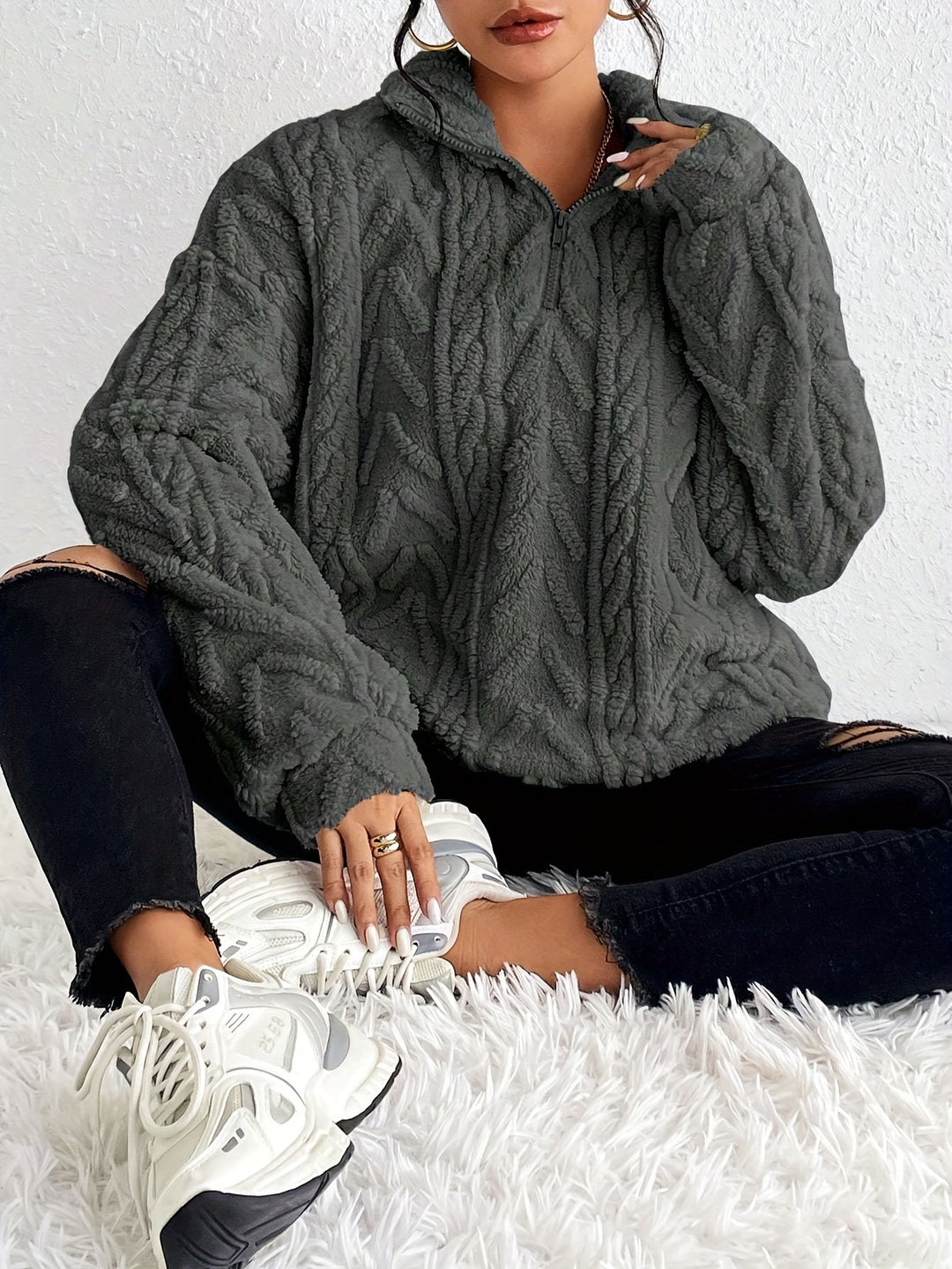 Zoe™ Quarter-Zip Sweater