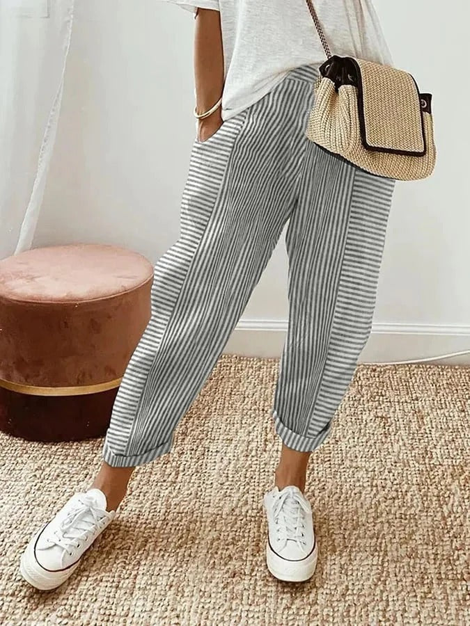 Sage | Striped Pants