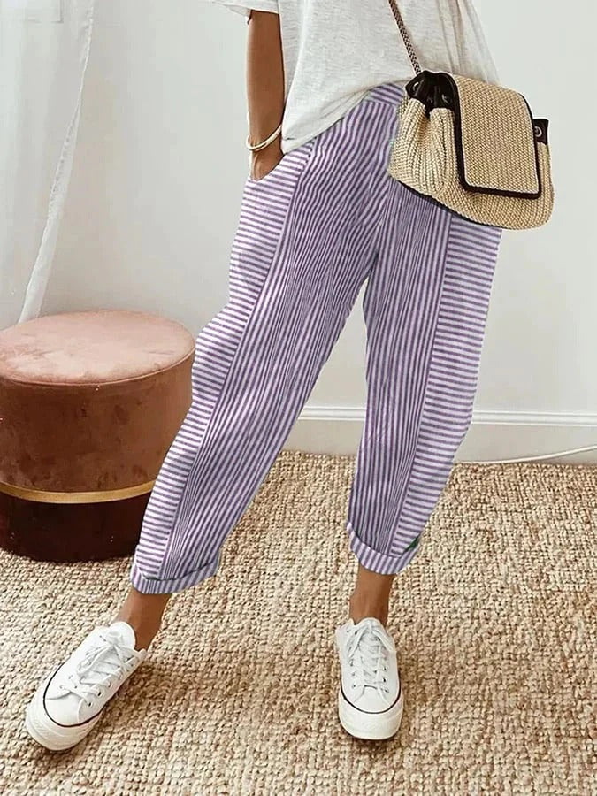 Sage | Striped Pants